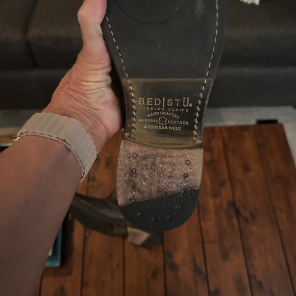 Black Leather Ankle Boots with Buckle Straps - Picture 3 of 5